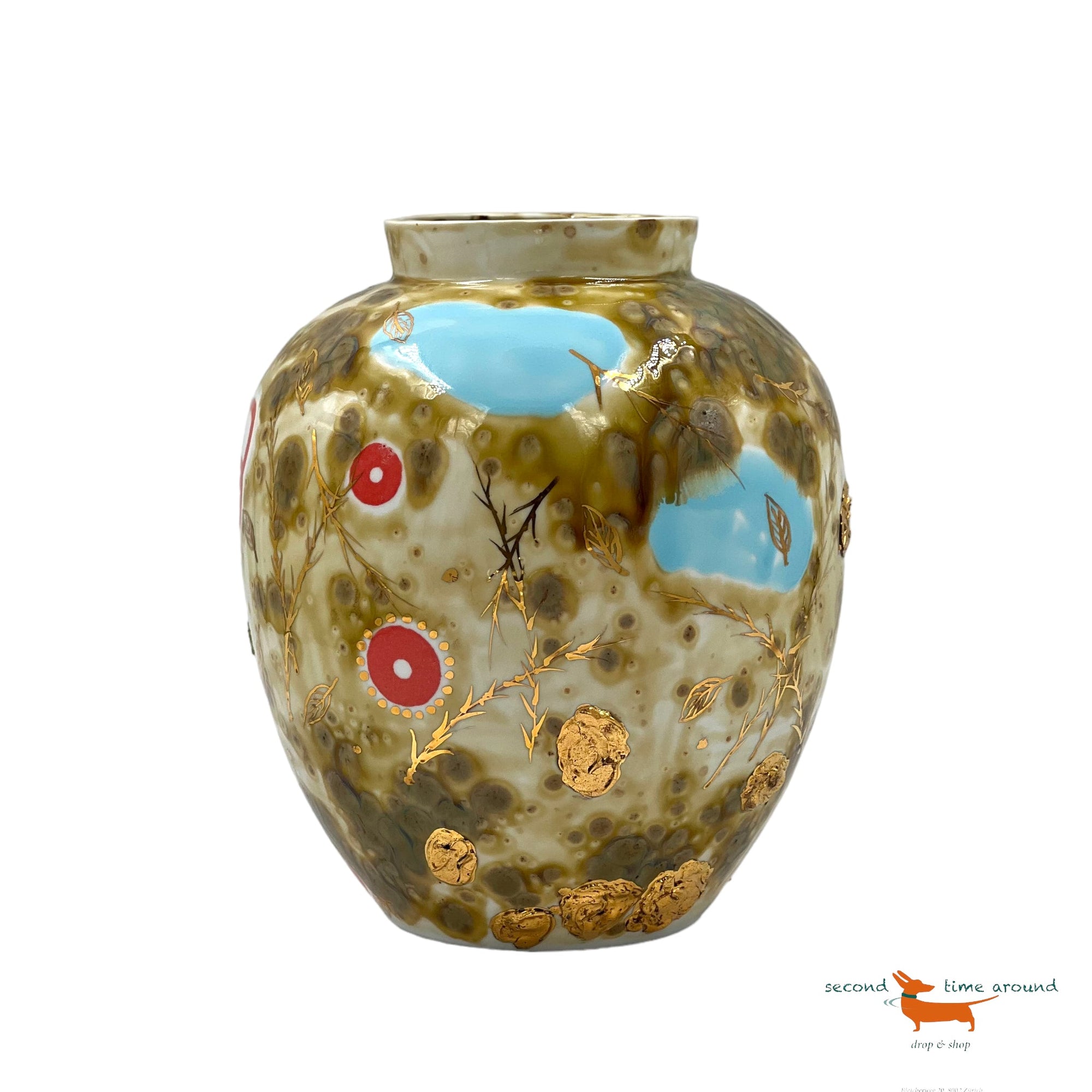 Coralla Maiuri Contemporary Ceramic Hand Painted Vase