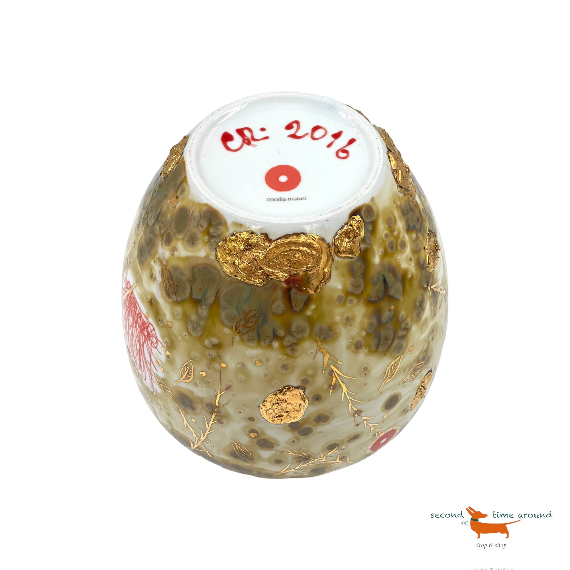 Coralla Maiuri Contemporary Ceramic Hand Painted Vase