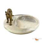 Leopard on a marbel bowl