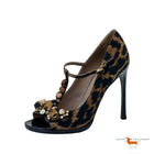 Saint Laurent Leopard Embroidered Sandal
