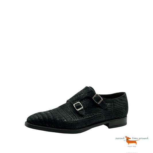 Brioni Crocodile Monkstrapes Shoes