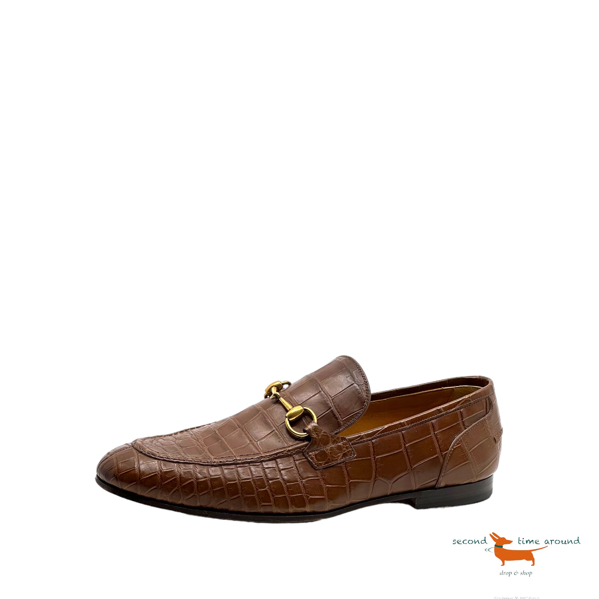 Gucci Jordaan Crocodile Loafer