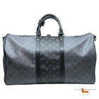 Louis Vuitton Keepall Bandouliere 50 Monogram Eclipse Black Boston Bag
