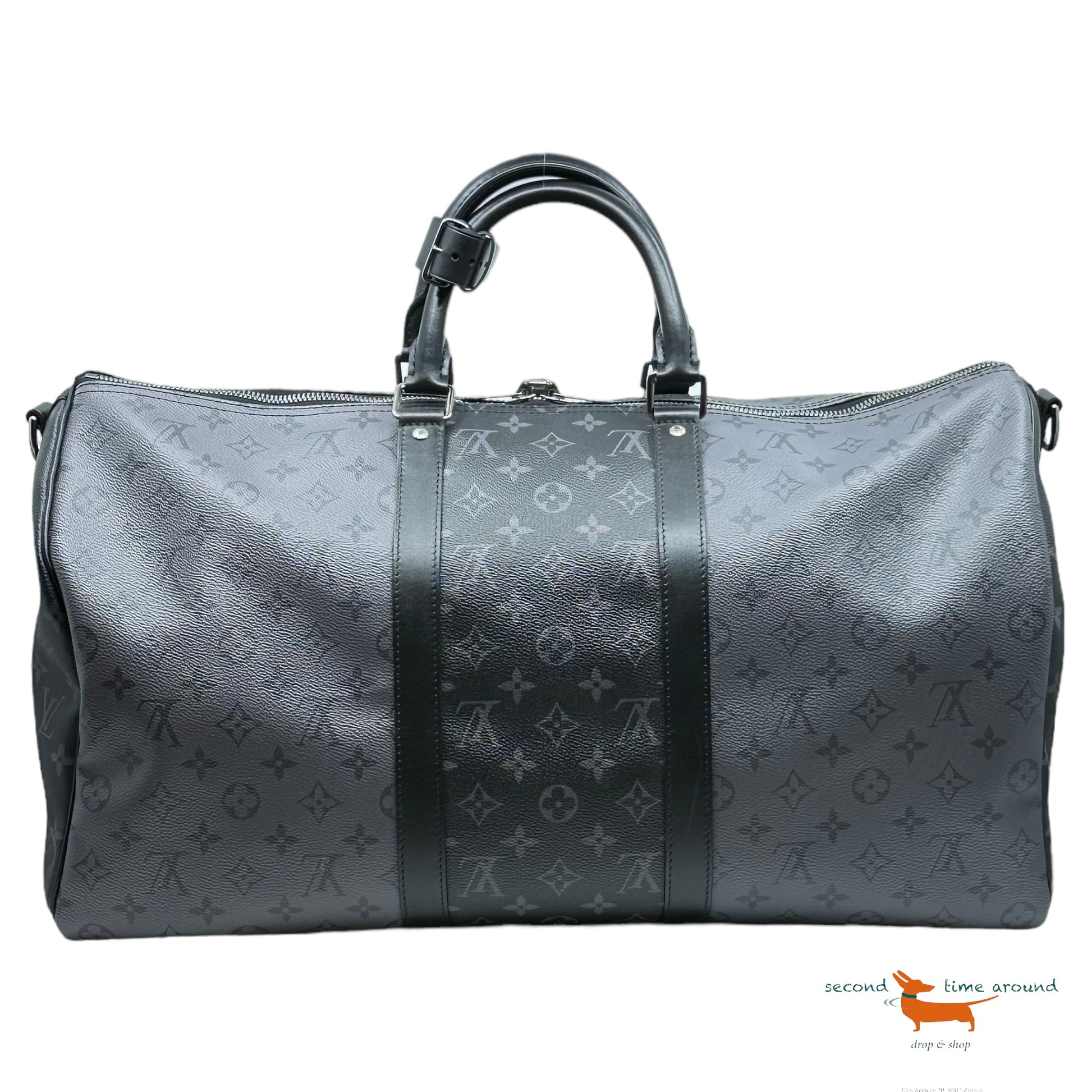 Louis Vuitton Keepall Bandouliere 50 Boston Bag(Black)