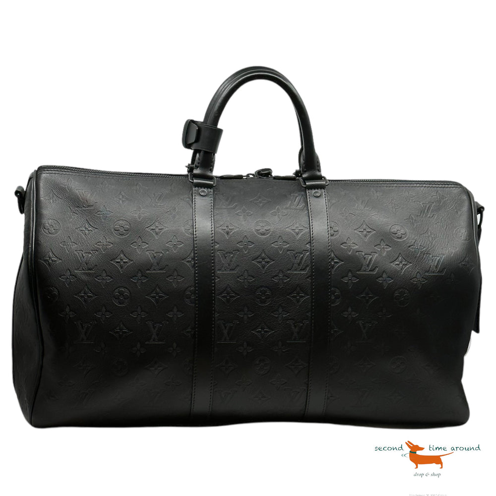 Louis Vuitton Monogram Shadow Keepall Bandouliere 50 Bag