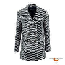 Chanel blue & white Wool
Hamburg Zigzag Peacoat Jacket