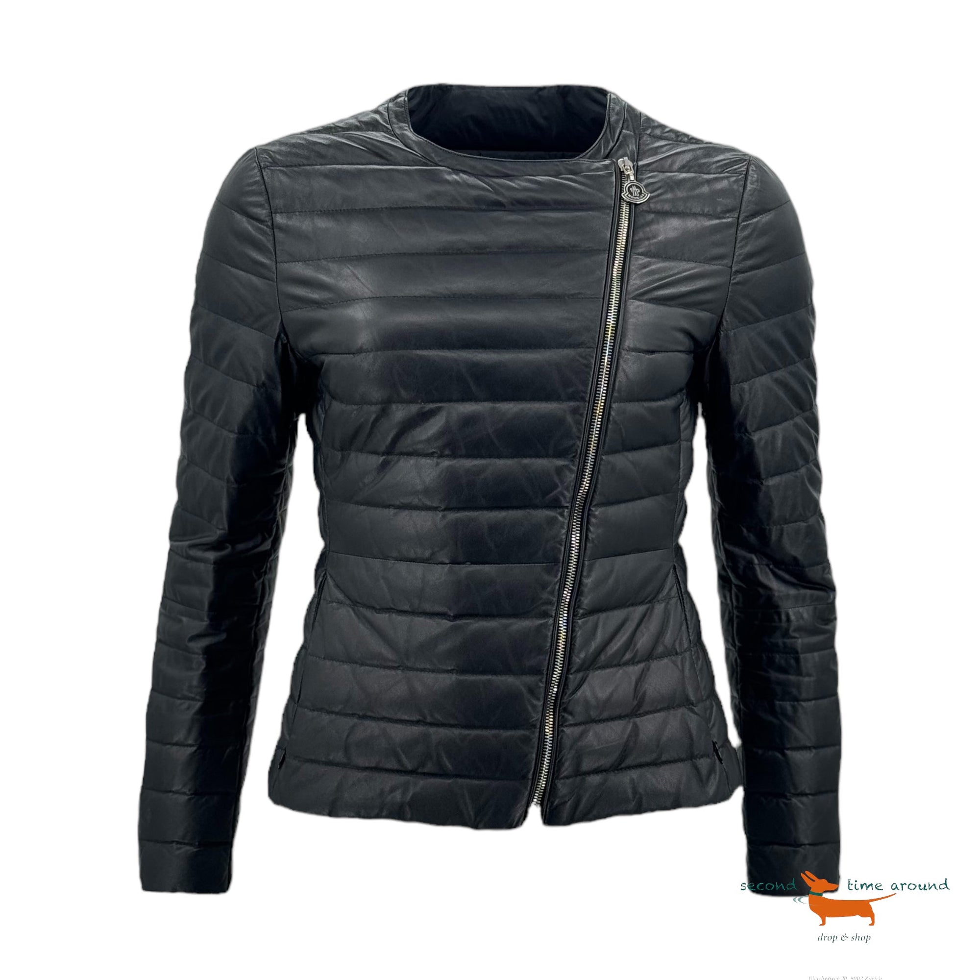 Moncler Leather Down Jacket