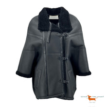 Saint Laurent Coccoon Shearling Cape