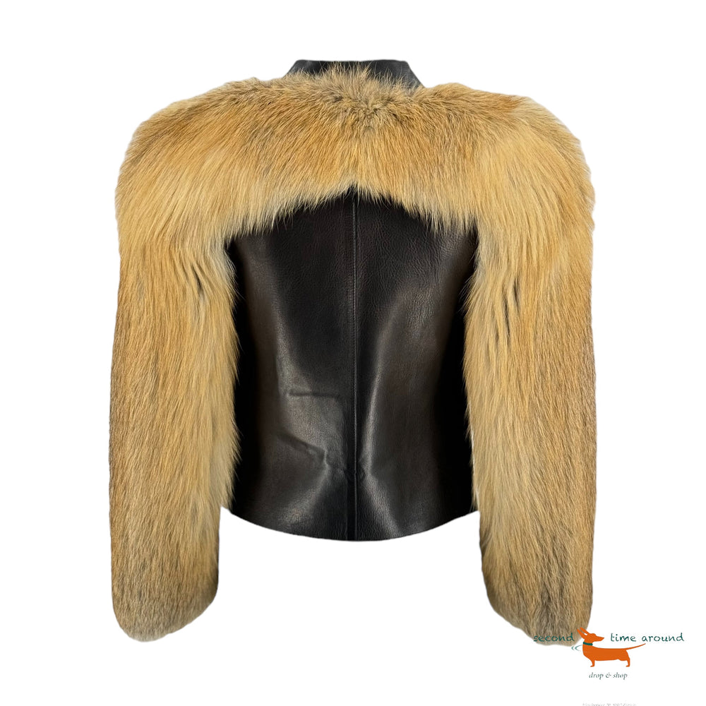 Gucci by Tom Ford Leather Jacket with Fox