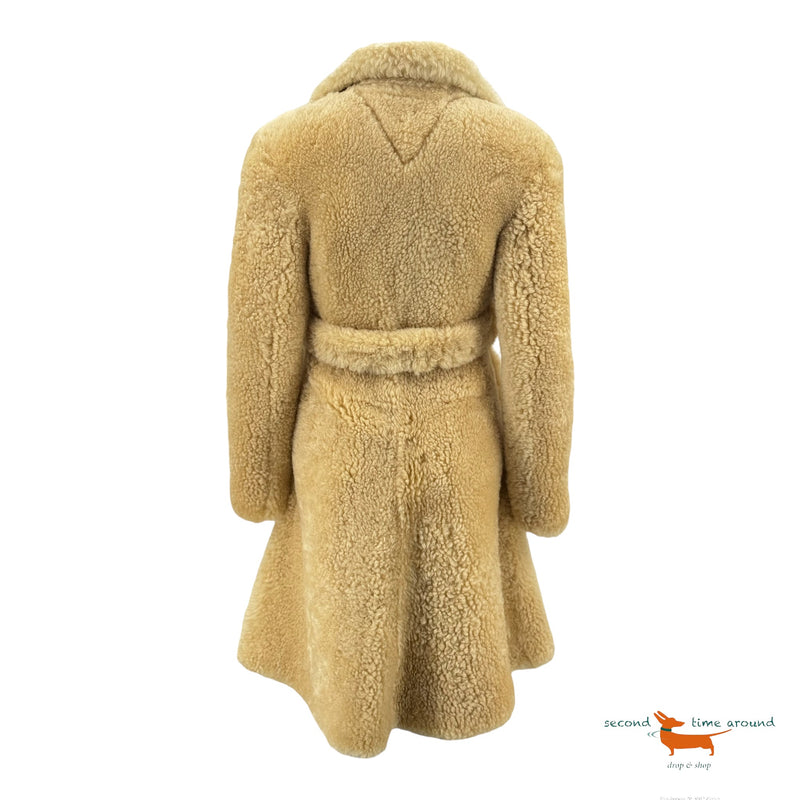 Bottega Veneta Teddy Shearling Coat with Belt