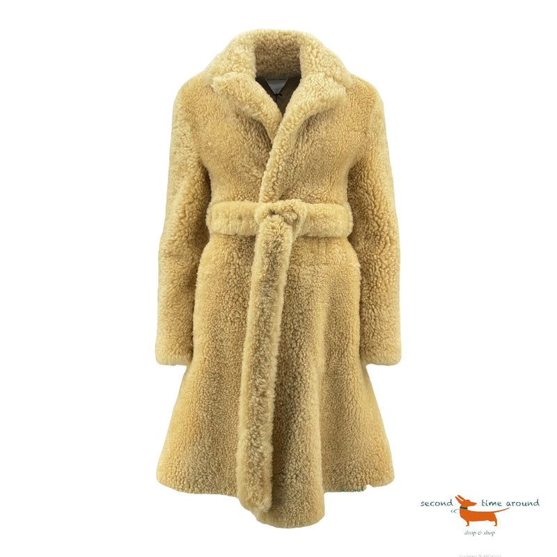 Bottega Veneta Teddy Shearling Coat with Belt