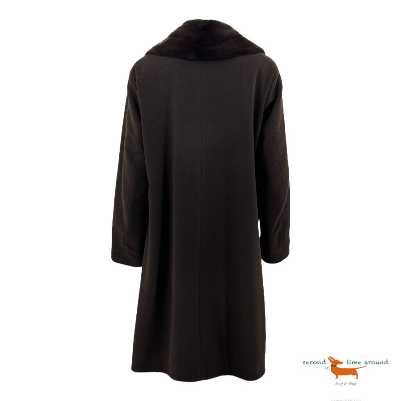 Jil Sander Cashmere Coat with removable Mink lining / collar