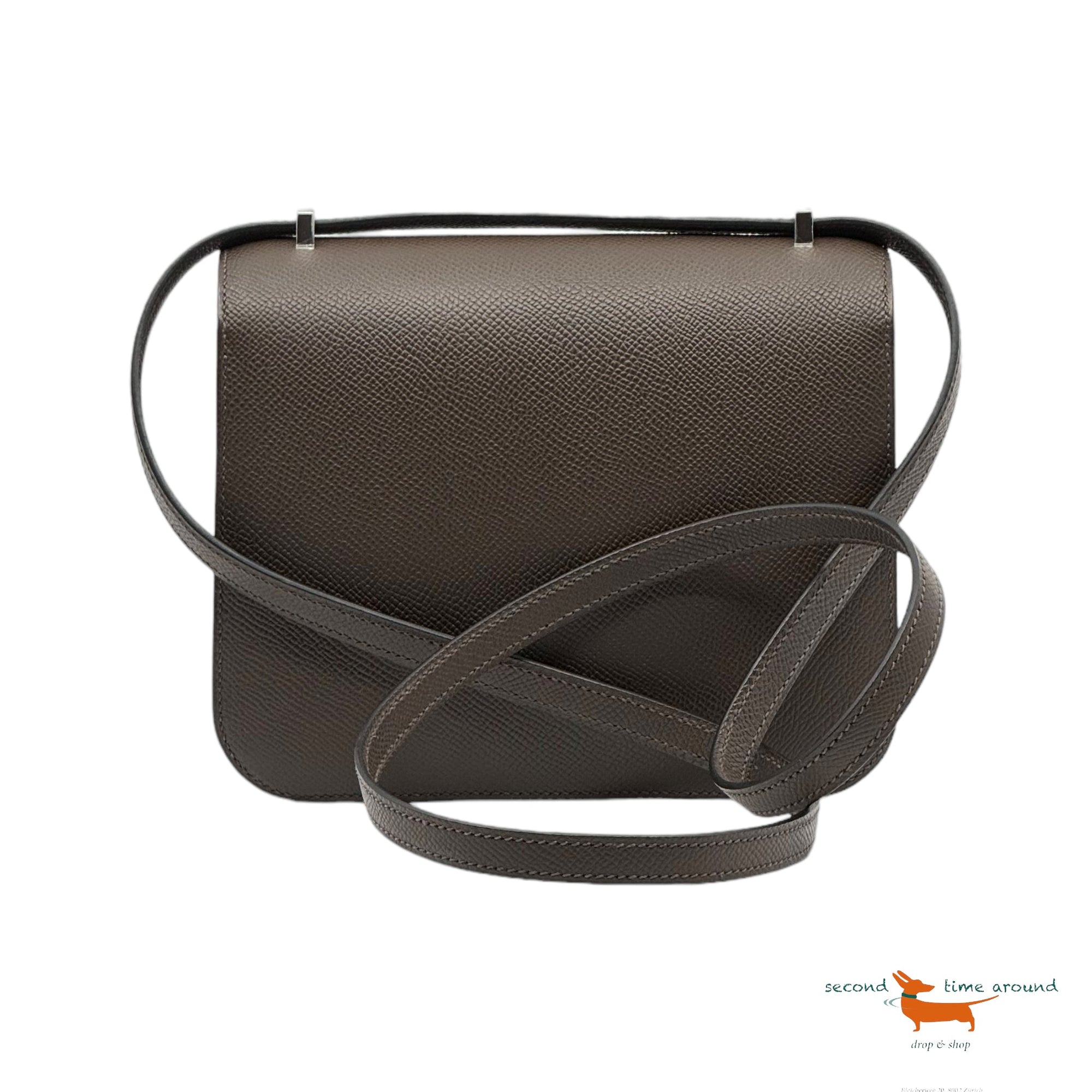 Hermes Constance III Mini Mirror Epsom Calfskin Ecorce/Étoupe Bag
