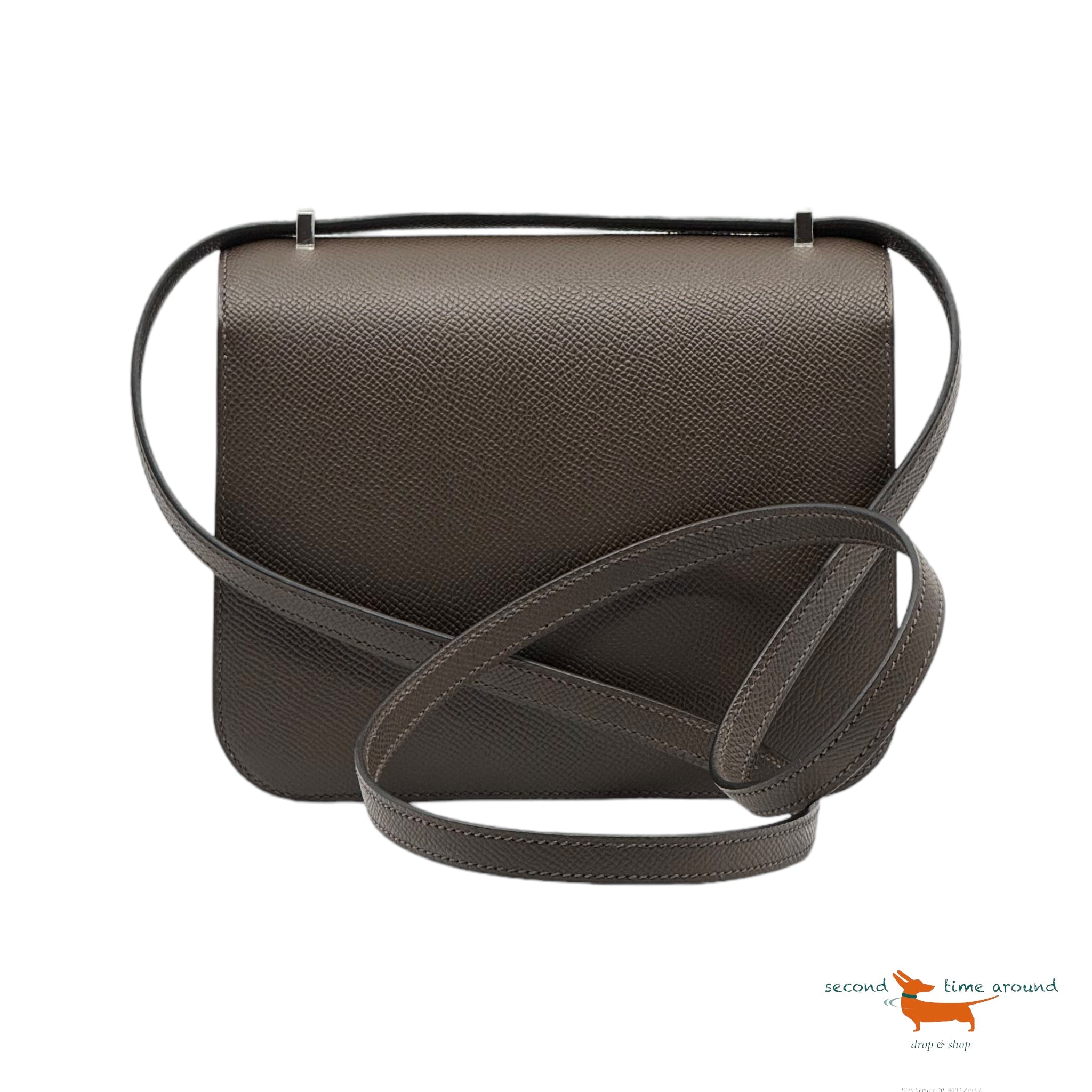 Hermes Constance III Mini Mirror Epsom Calfskin Ecorce/Étoupe Bag