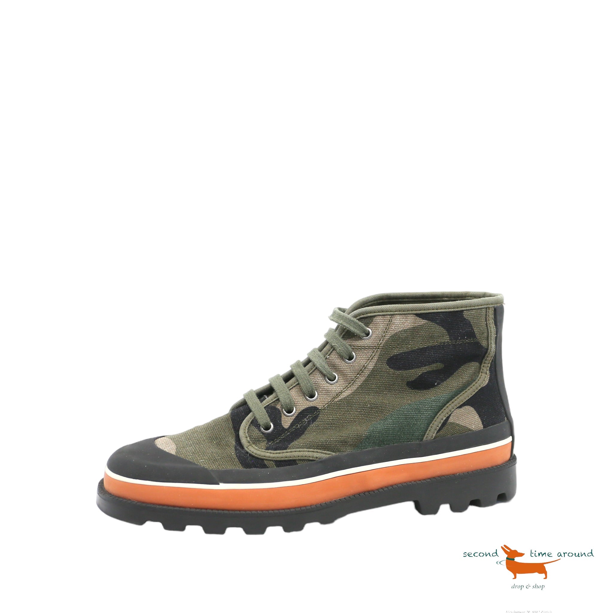 Valentino Camouflage Canvas Desert Boots