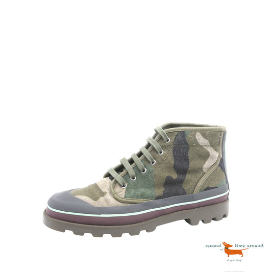 Valentino Camouflage Canvas  Desert Boots