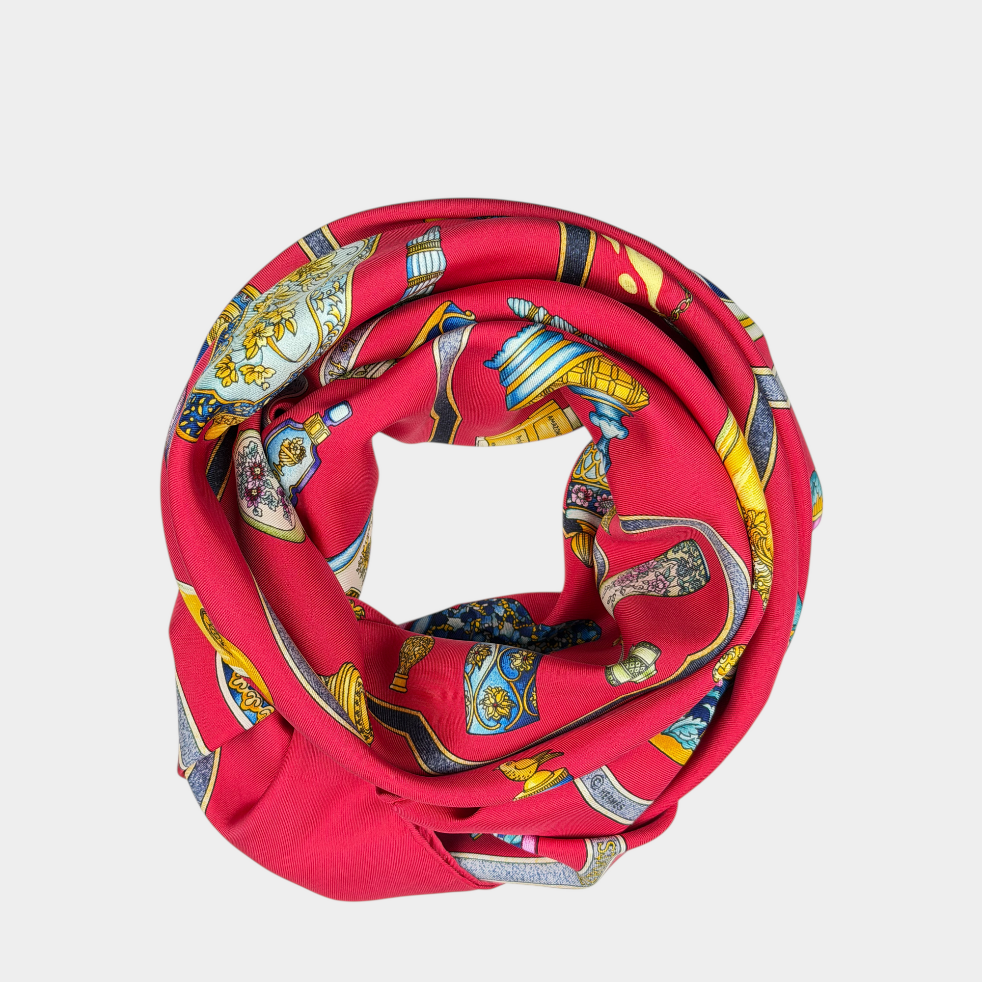 Hermes Scarf Qu'Importe Le Flacon Designed by Catherine Baschet