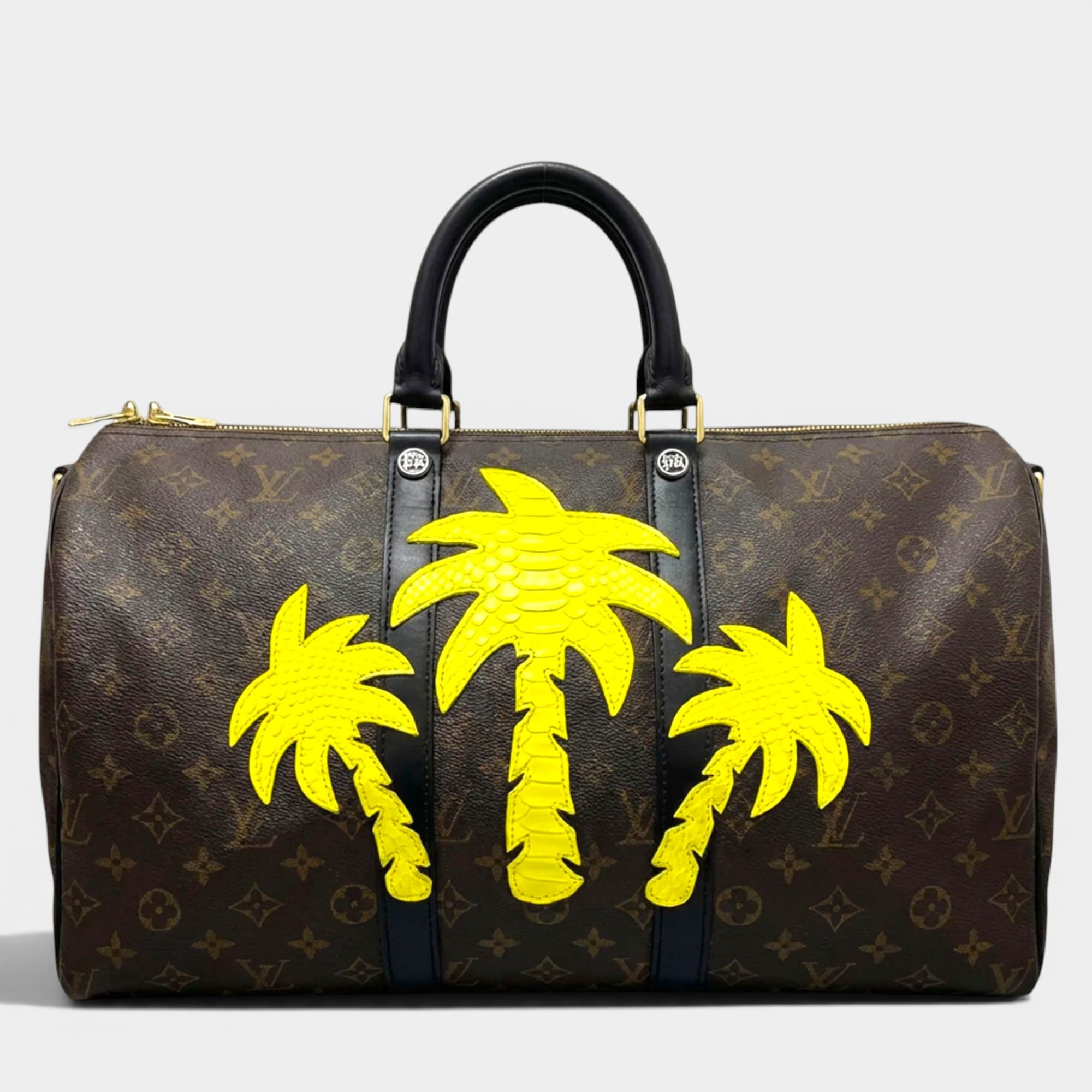 Monogrammed Weekender Bag With Palm Tree Accents