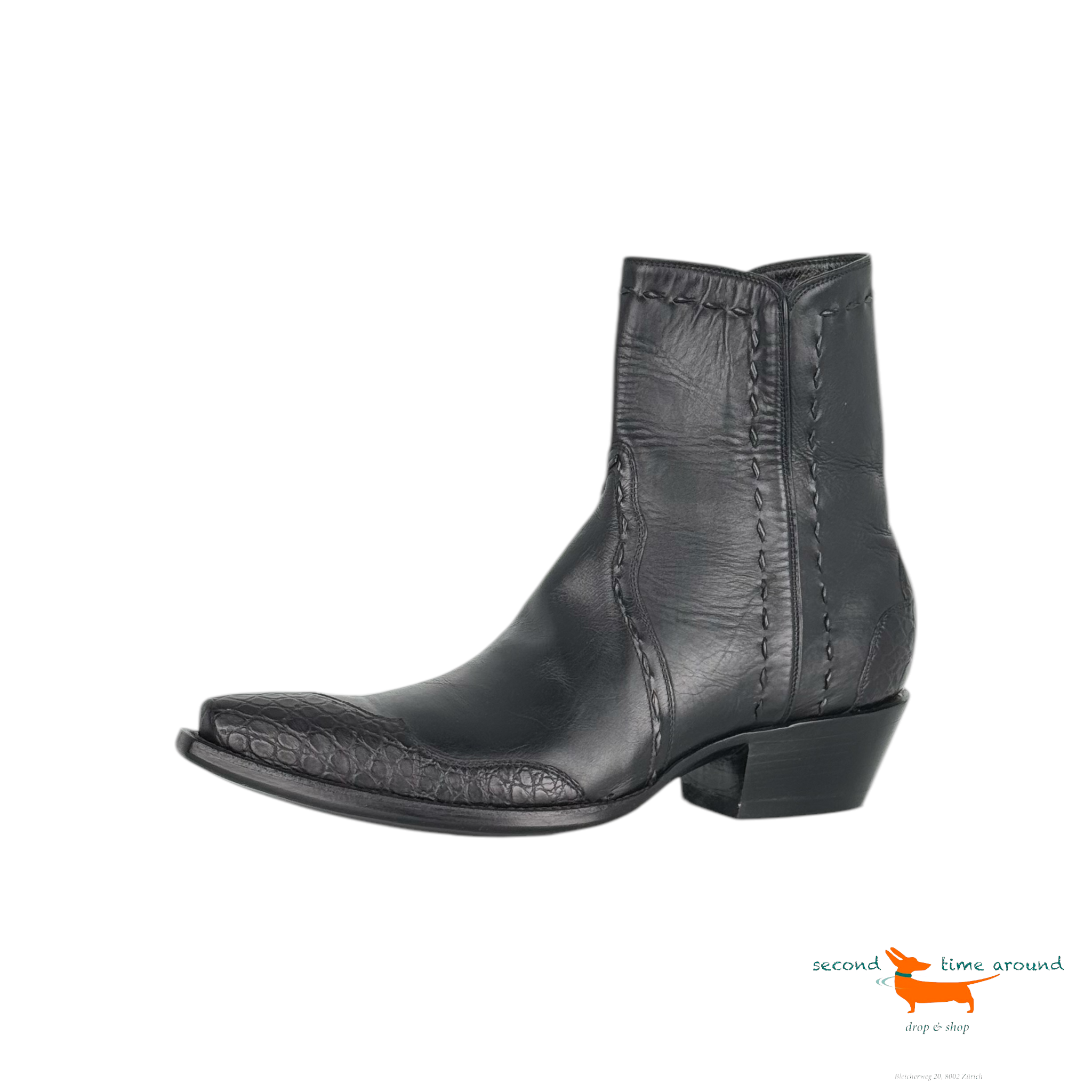 Stallion Calf Alligator Boots 1