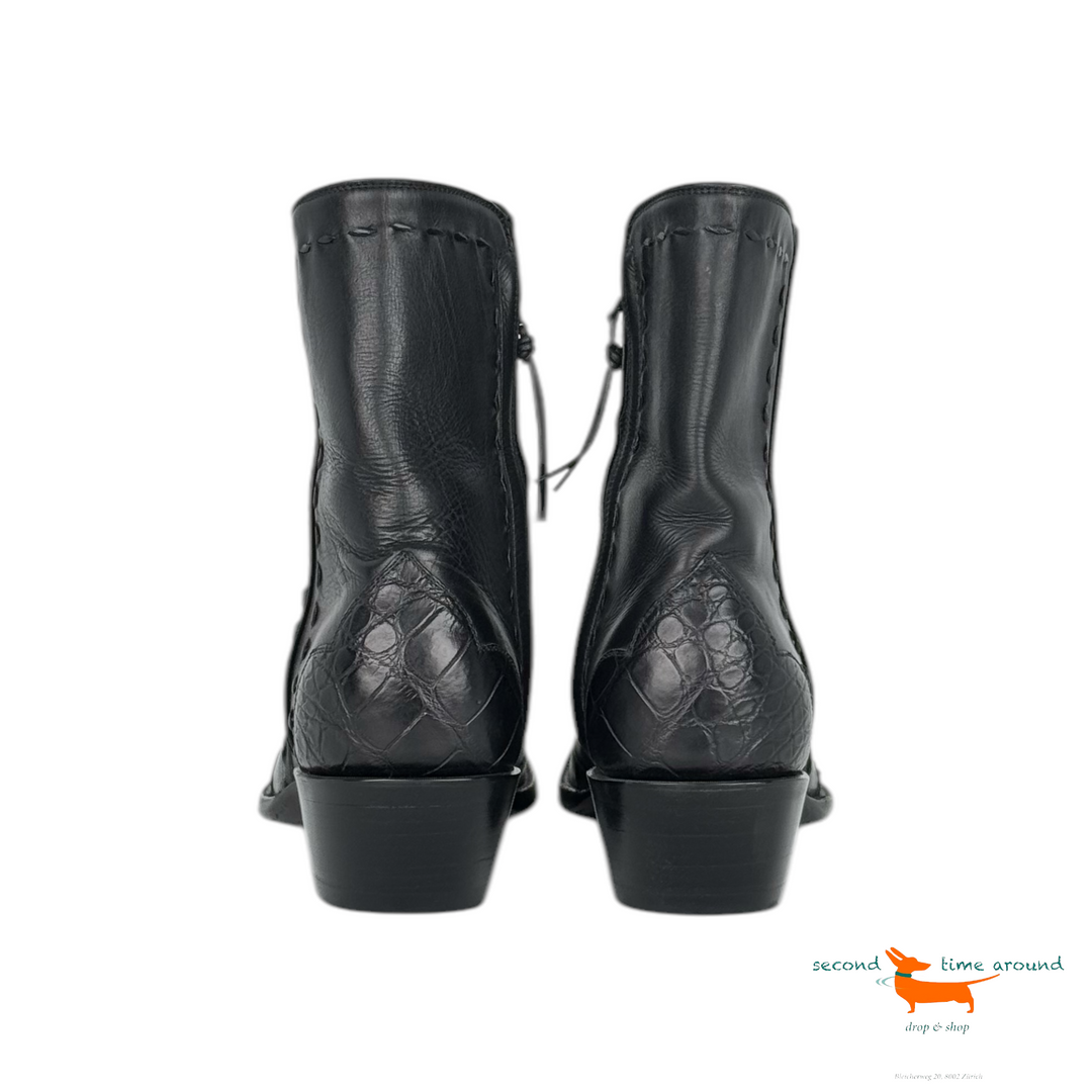 Stallion Calf Alligator Boots