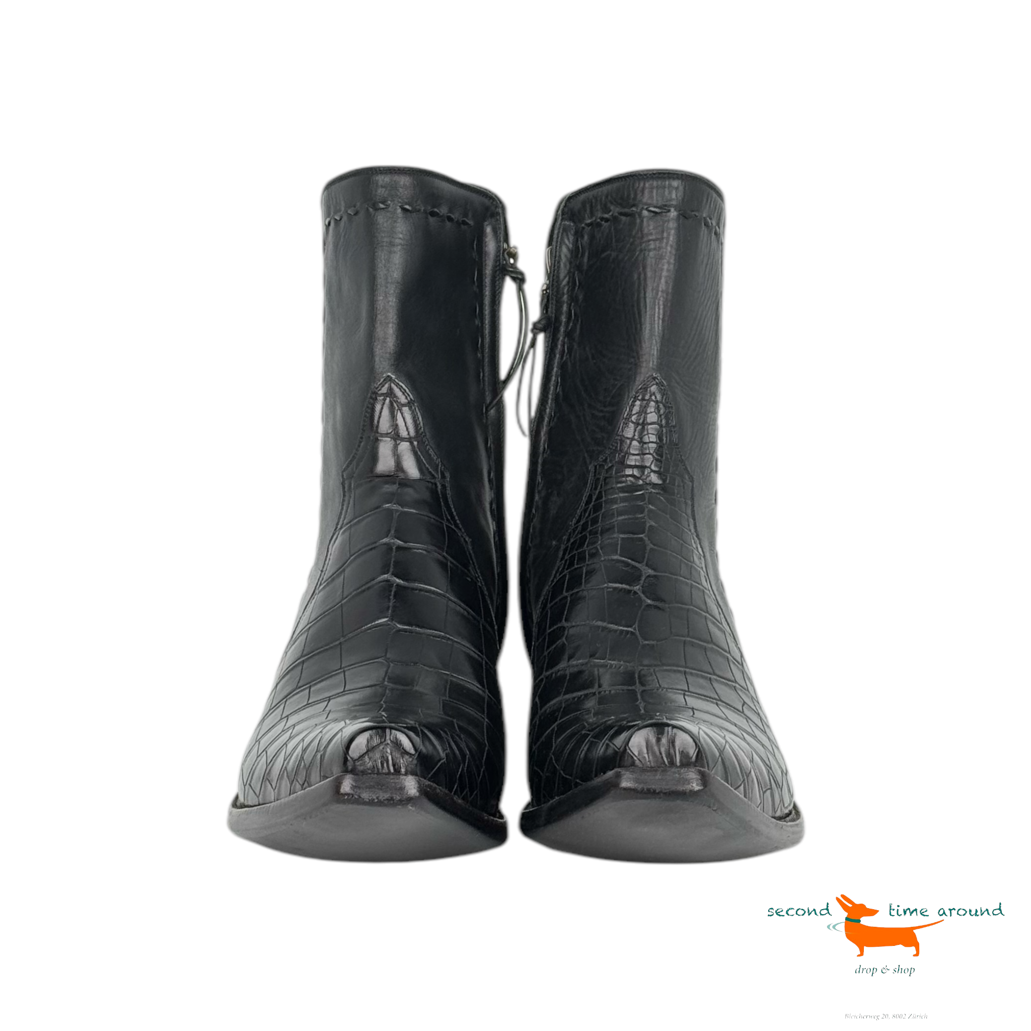 Stallion Calf Alligator Boots