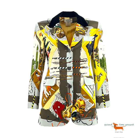 Hermes Jacket Le Carnavale de Venise Scarf Print