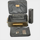 Monogrammed Rolling Suitcase With Stripes