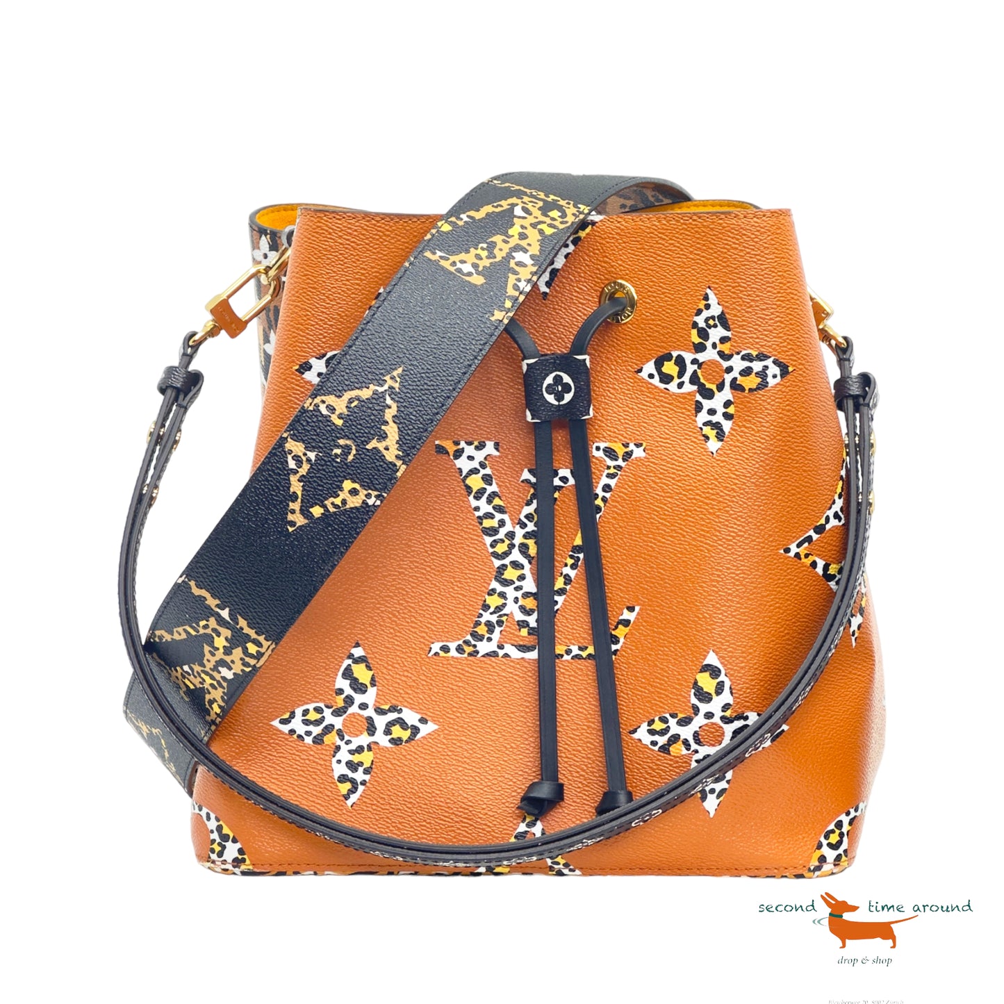 Louis Vuitton NeoNoe Monogram Giant Jungle Caramel Multicolor in