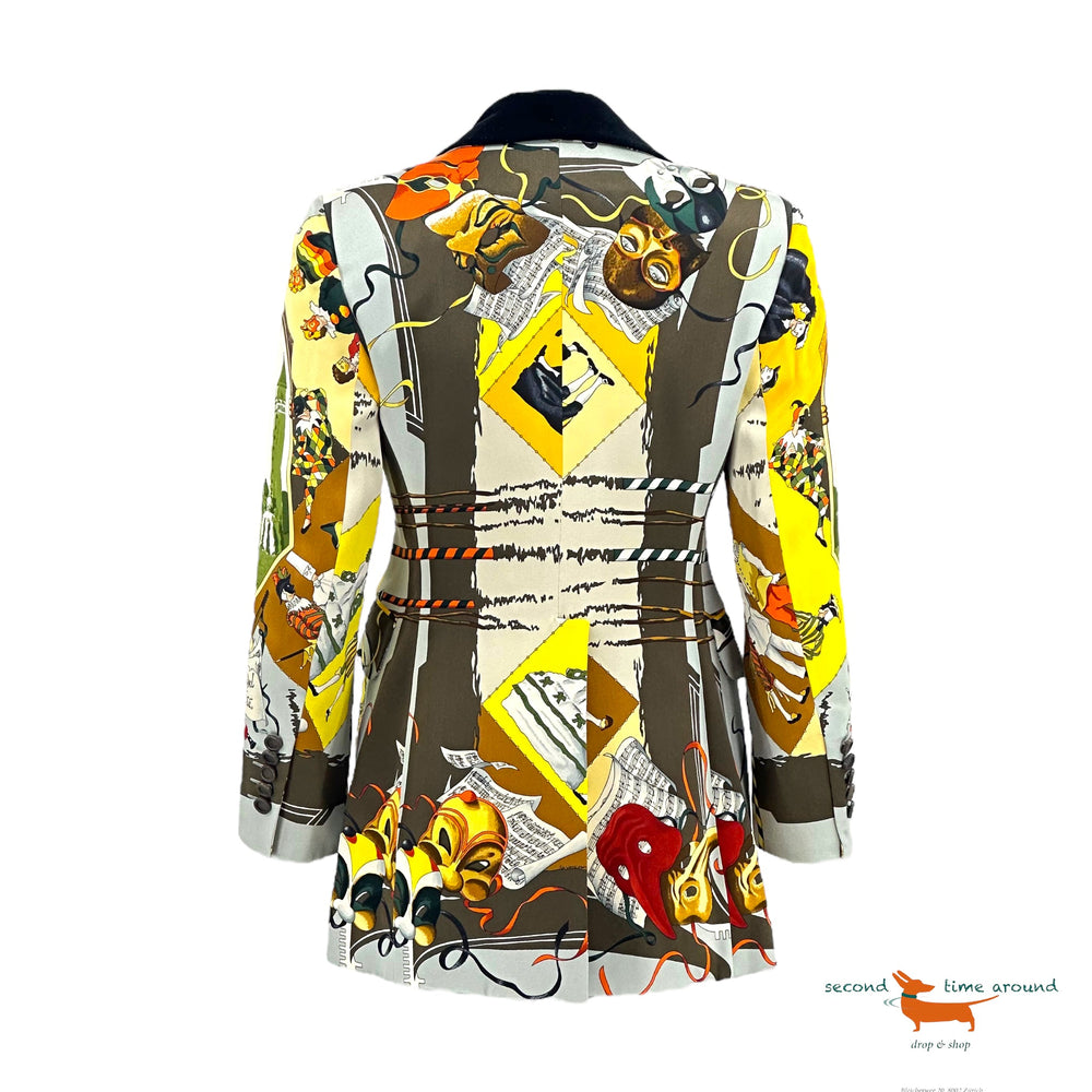 Hermes Jacket Le Carnavale de Venise Scarf Print