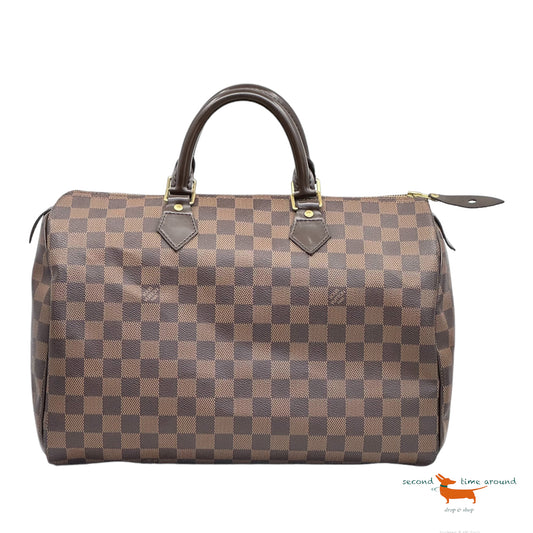 Louis Vuitton Speedy 35 Damier Ebene Canvas Bag