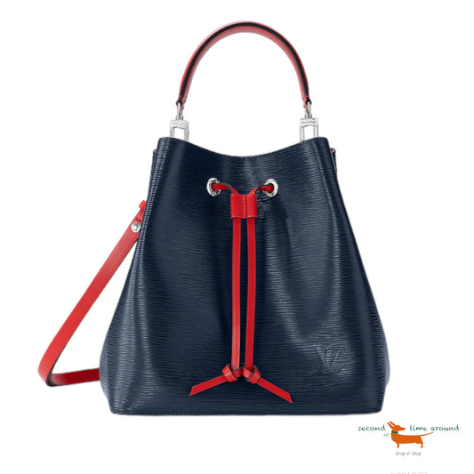 Louis Vuitton Coquelicot/Indigo EPI Leather NeoNoe Bag