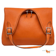 Hermes orange Clemence leather Massai Hobo Bag