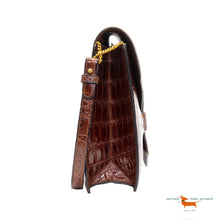 Hermes Faco" en crocodile porosus Brown Bag