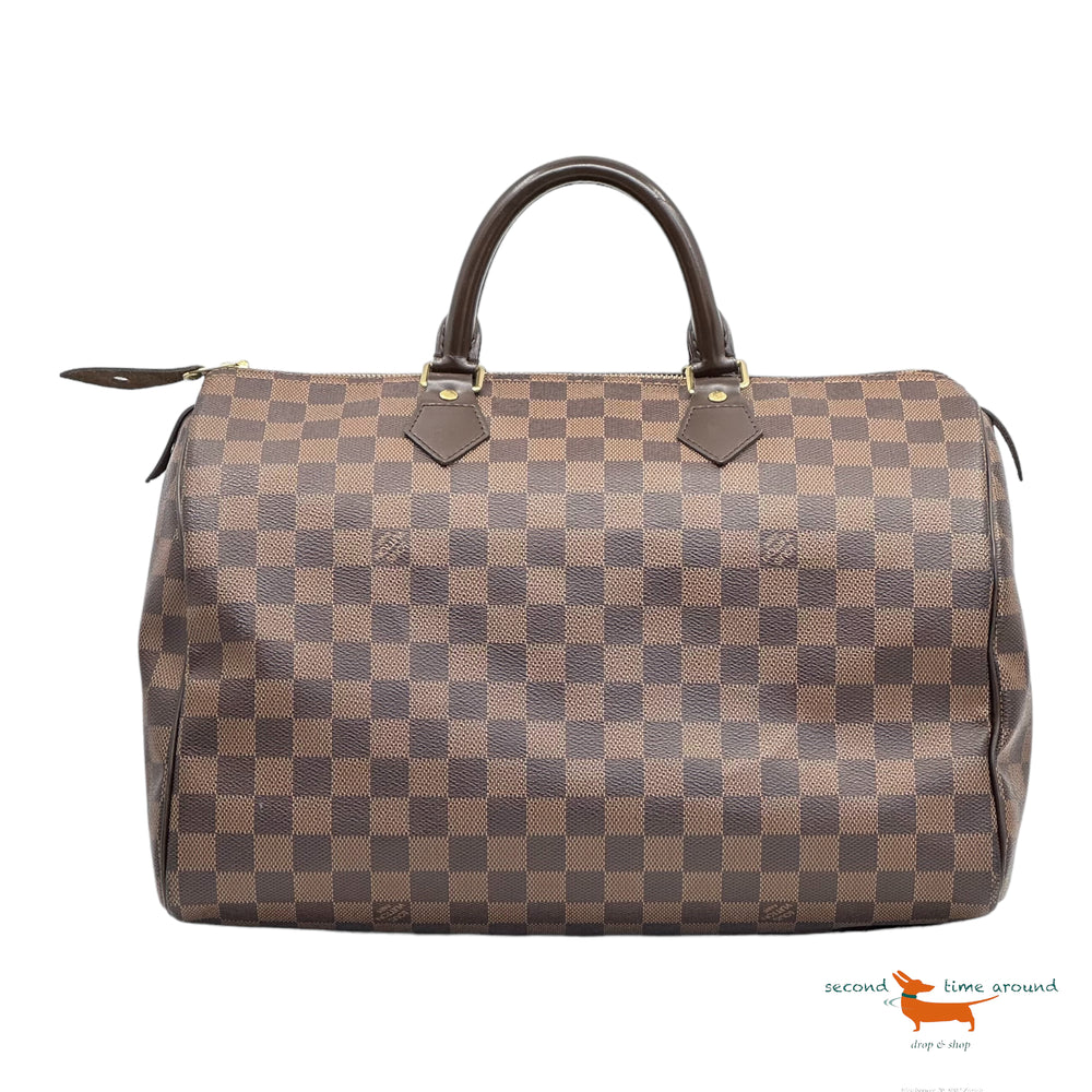 Louis Vuitton Speedy 35 Damier Ebene Canvas Bag