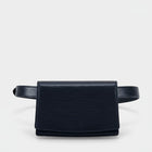 Secondtimearound black leather Louis Vuitton belt bag with signature LV logo. Textured epi leather.