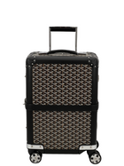 Goyard Black Goyardine Canvas and Leather Bourget Trolley