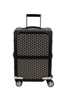 Goyard Black Goyardine Canvas and Leather Bourget Trolley