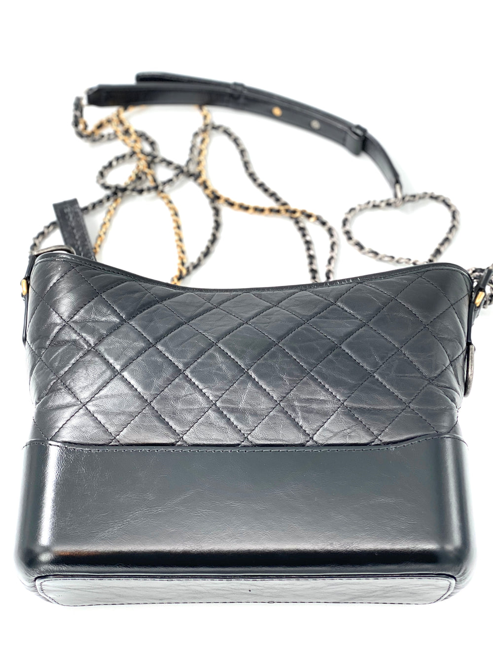 Chanel Gabrielle shoulder bag in black quilted leather