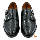 John Lobb William Silver Buckle Crocodile Shoes