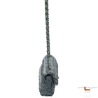 Chanel Classic Flap  Single Quilted and Ribbon Mini Blue Green Silver Tweed Cross Body Bag