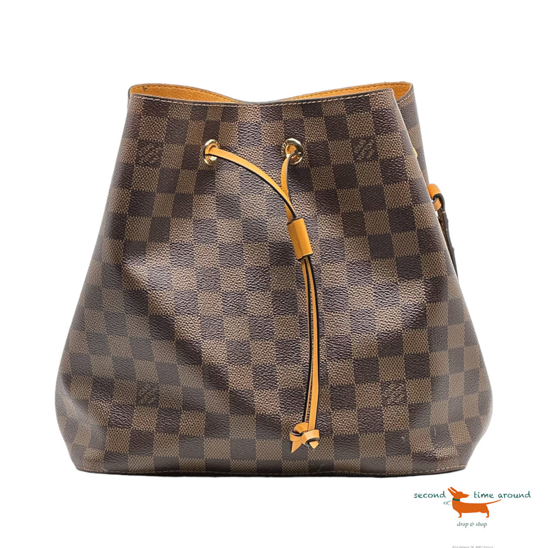 Louis Vuitton Neonoe Safran Damier Ébène Canvas Braun Bag