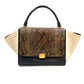 Celine Trapeze medium model handbag python suede