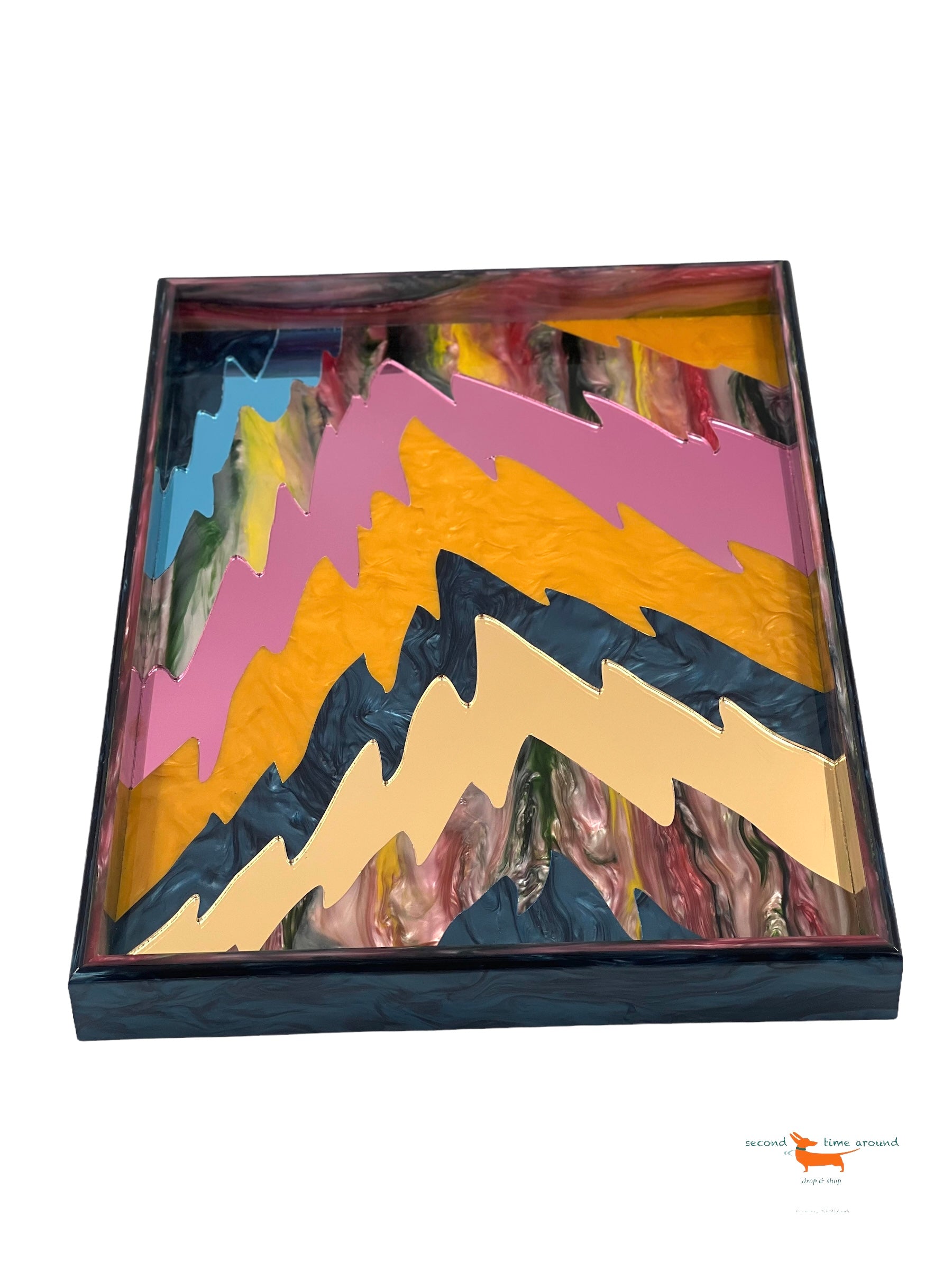 Edie Parker Acrylic  Tray Handmade in America Each Piece is Unique