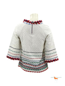 Chanel Cotton Chevron Embroidered Large Pants 2 Pieces