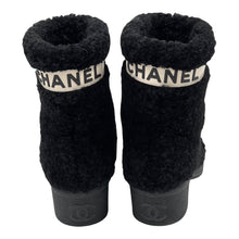 Chanel Shearling Fur Cap Toe Boots