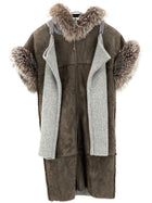 ‪ Fabiana Filippi Mantel Leder Cashmire