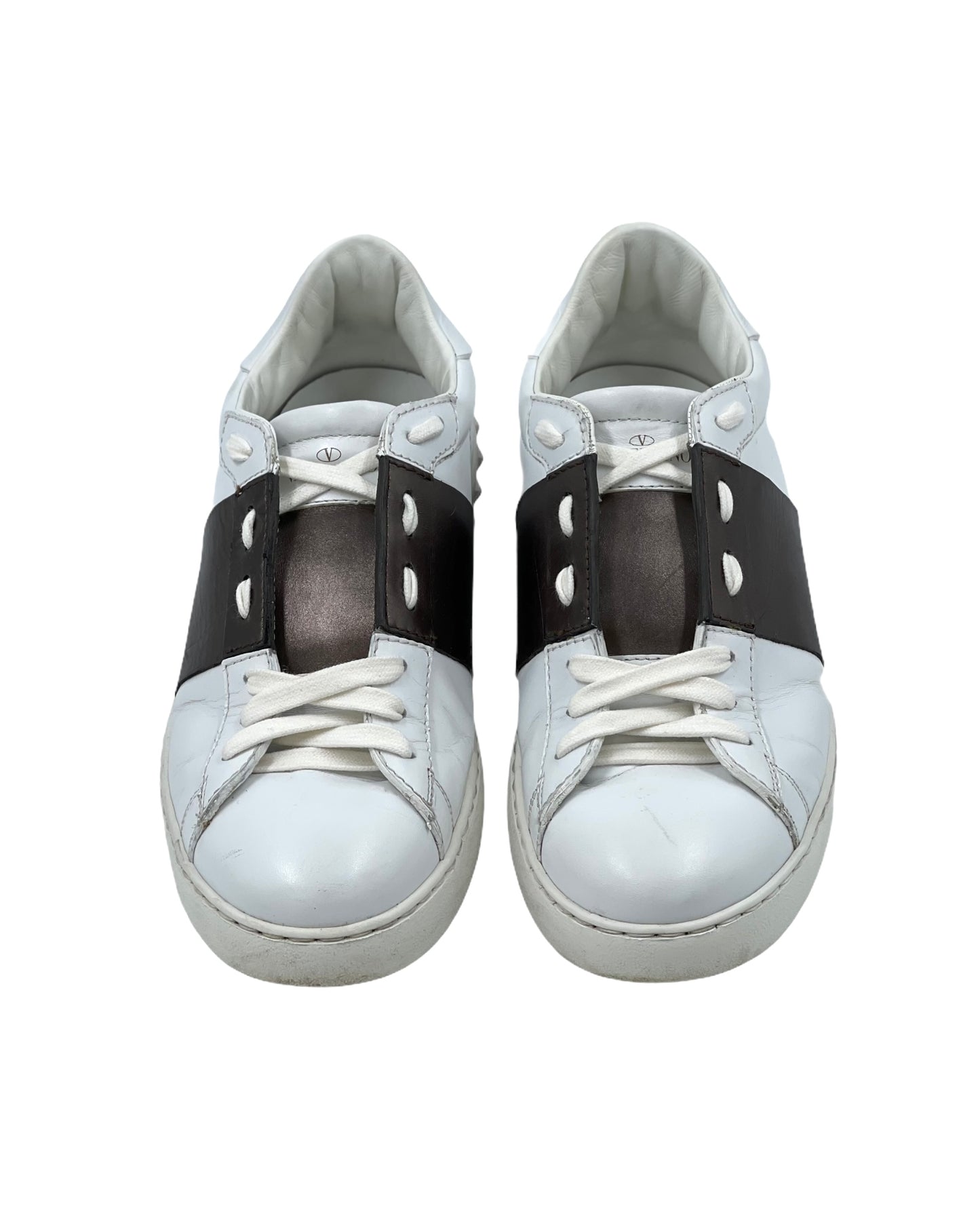 Valentino White/Mountain View Leather Open Sneakers