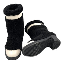 Chanel Shearling Fur Cap Toe Boots