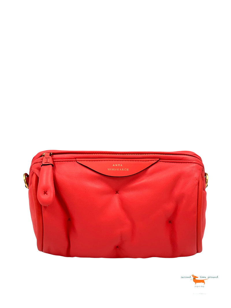 Anya Hindmarch Salmon Leather Chubby Barrel Crossbody Bag
