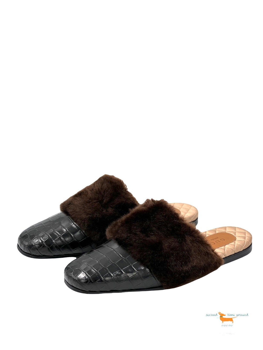 Gucci Crocodile Pantolette